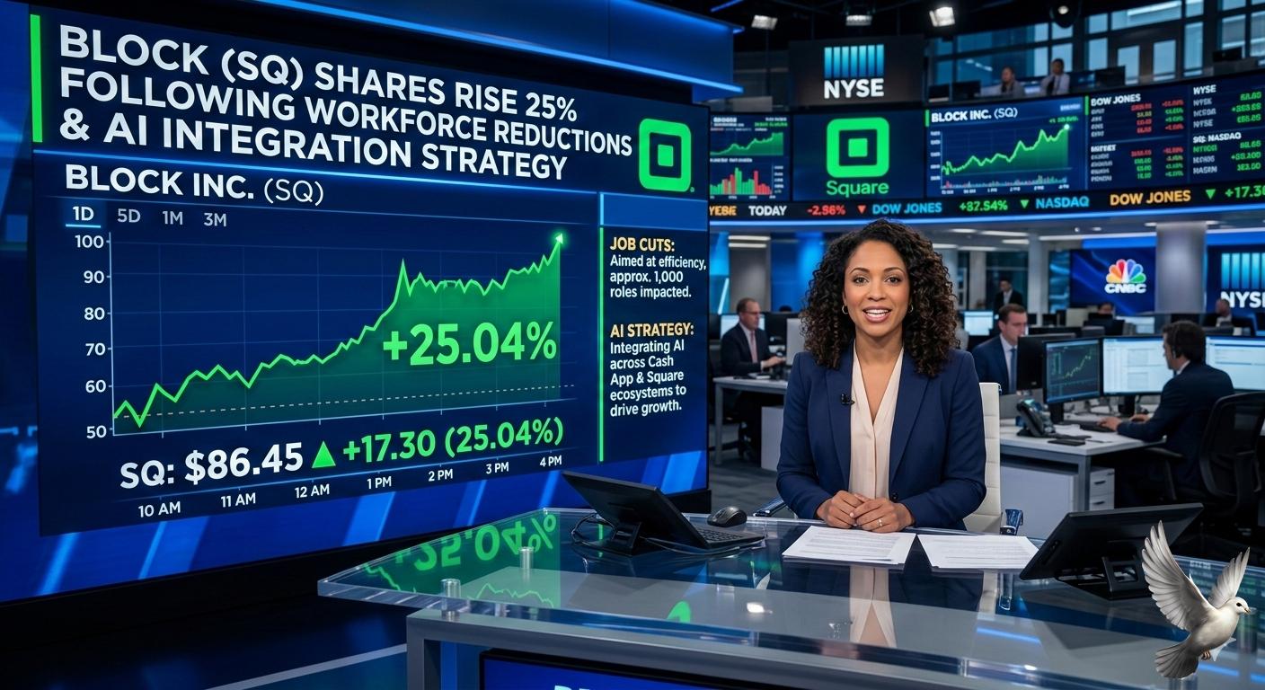 Block Shares Rise 25% Following Workforce Reductions and AI Integration Strategy